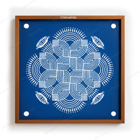 CHITRASHILA® Padi Kolam Classic Rangoli Stencil 10x10 Inches (WS‑19)