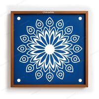 CHITRASHILA® Feather Leaf Flower Design Rangoli Stencil 10x10 Inches (WS‑29)