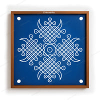 CHITRASHILA® Kambi Kolam Line Design Rangoli Stencil 10x10 Inches (WS‑20)