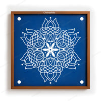CHITRASHILA® Lotus Kolam Motif Rangoli Stencil 10x10 Inches (WS‑22)