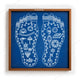 CHITRASHILA® Laxmi Charan Paduka, Auspicious Footprint Rangoli Stencil for Pooja 10x10 Inches (WS‑34)