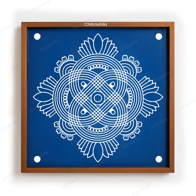 CHITRASHILA® Padi Kolam 2-Step Design Rangoli Stencil 10x10 Inches (WS‑21)