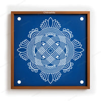 CHITRASHILA® Padi Kolam 2-Step Design Rangoli Stencil 10x10 Inches (WS‑21)