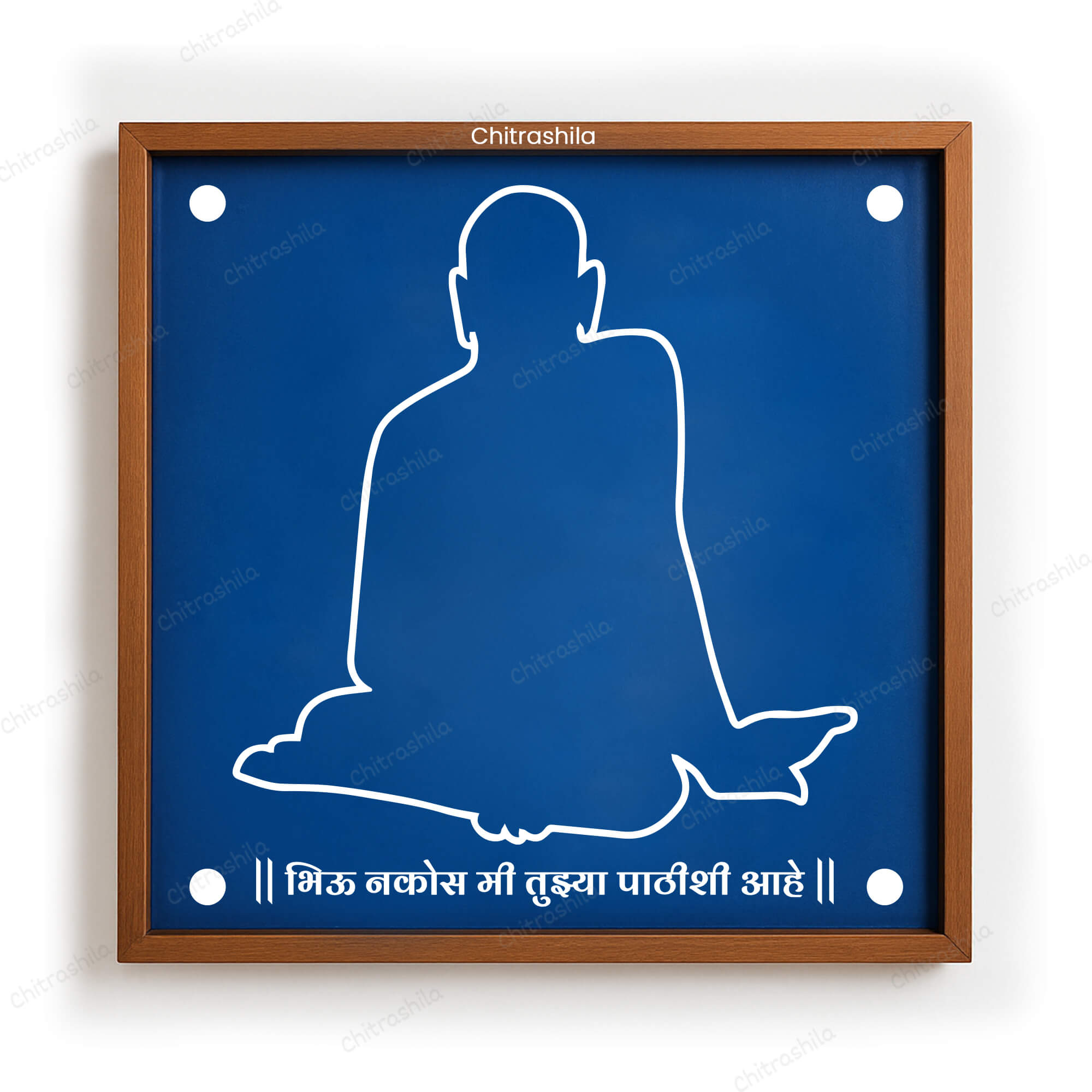 CHITRASHILA® Swami Outline Rangoli Stencil 10x10 Inches (WS‑17)