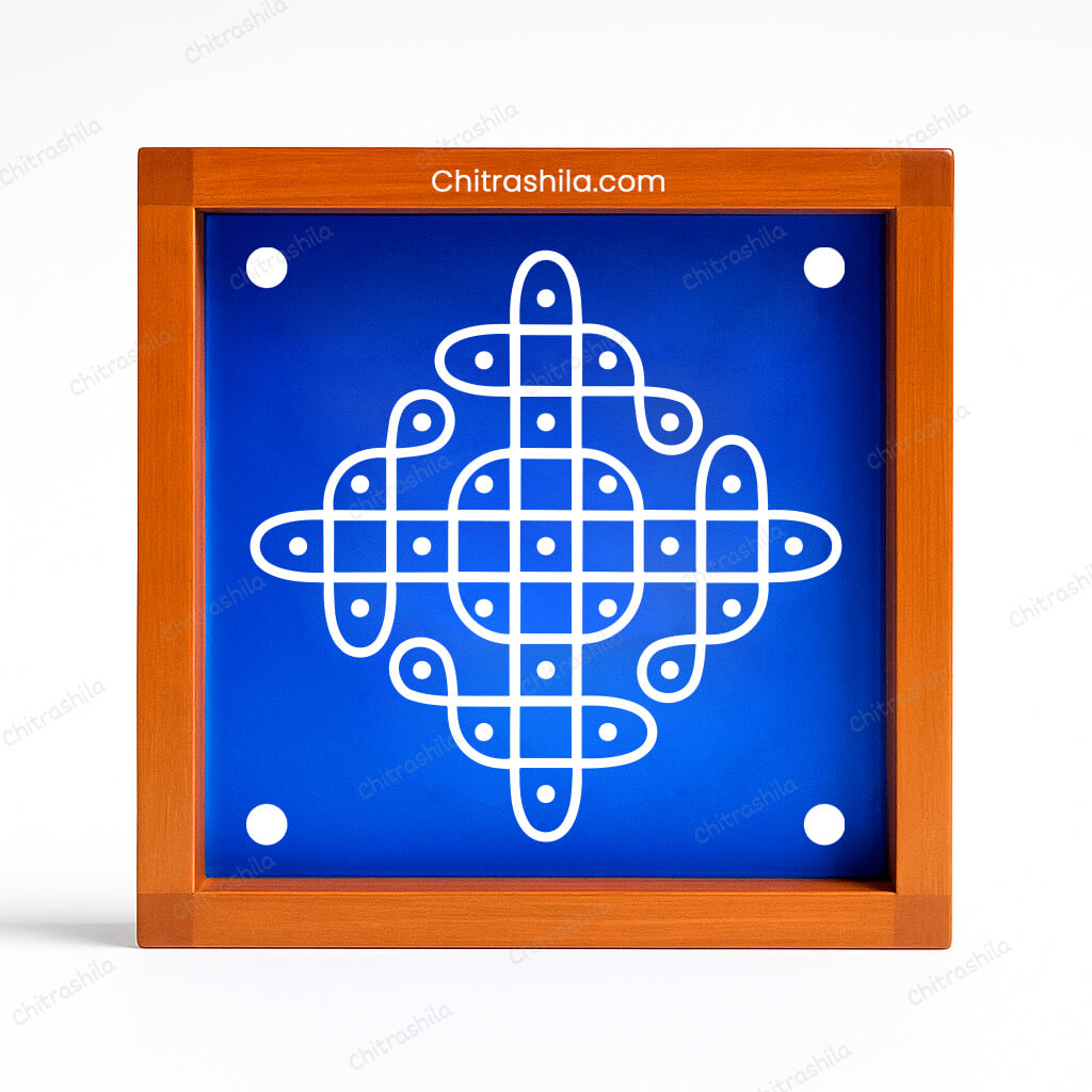 Kambi Kolam Wooden Rangoli Stencil