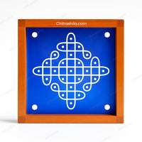 CHITRASHILA® Kambi Kolam Wooden Rangoli Stencil 5x5 Inches (WA-17)