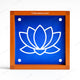 CHITRASHILA® Lotus Flower Wooden Rangoli Stencil 5x5 Inches (WA-14)