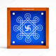 CHITRASHILA® Swastik With Kolam Wooden Rangoli Stencil 5x5 Inches (WA-15)