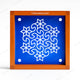 CHITRASHILA® Star Pulli Kolam Wooden Rangoli Stencil 5x5 Inches (WA-11)