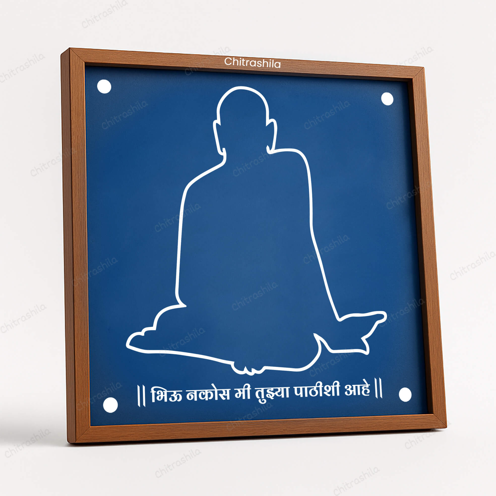 CHITRASHILA® Swami Outline Rangoli Stencil 10x10 Inches (WS‑17)