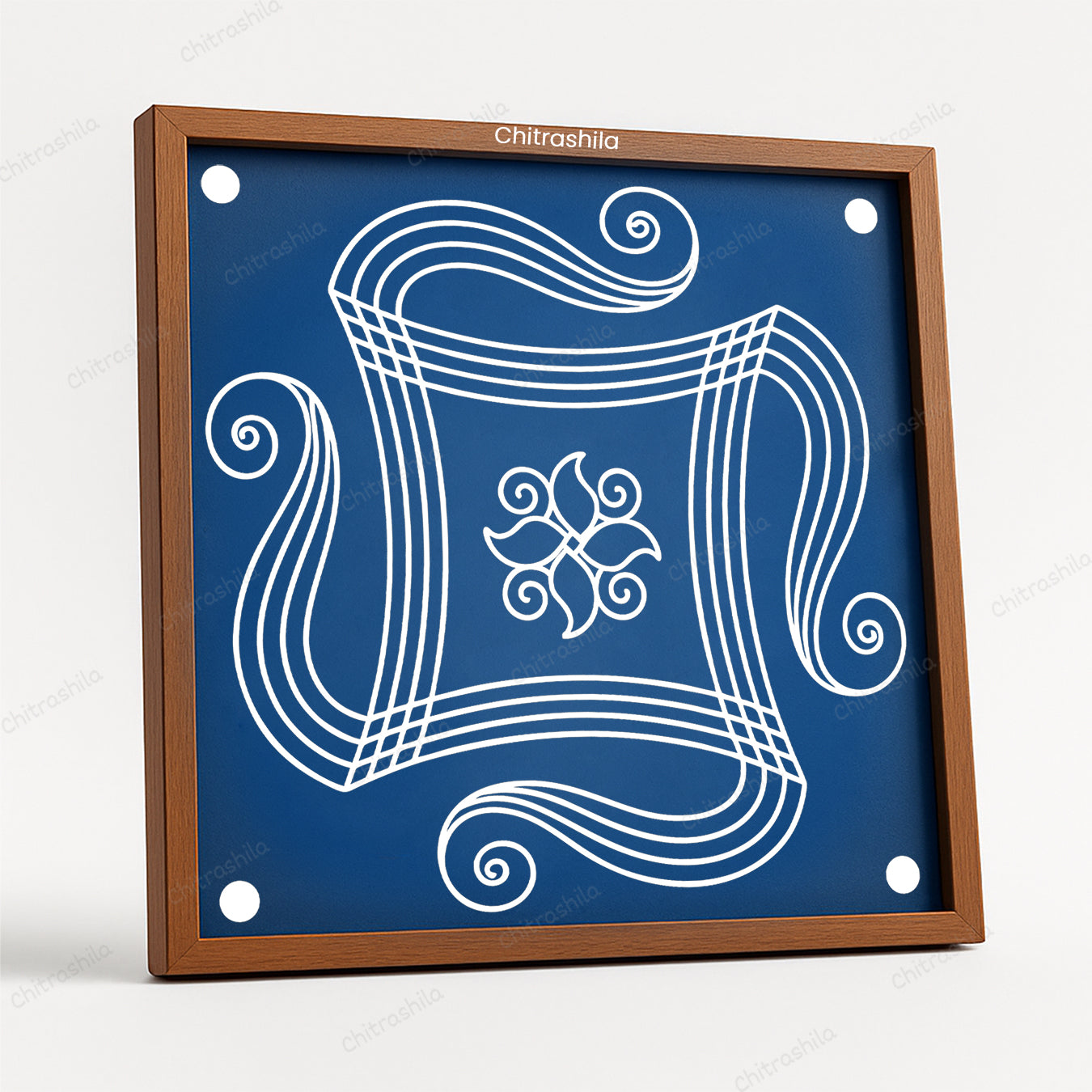 Iyengar Padi Kolam Wooden Rangoli Stencil 10x10 Inches (WS-78)