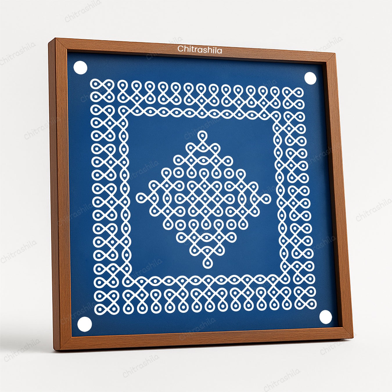 Kolam Dot Wooden Rangoli Stencil 10x10 Inches (WS-69)