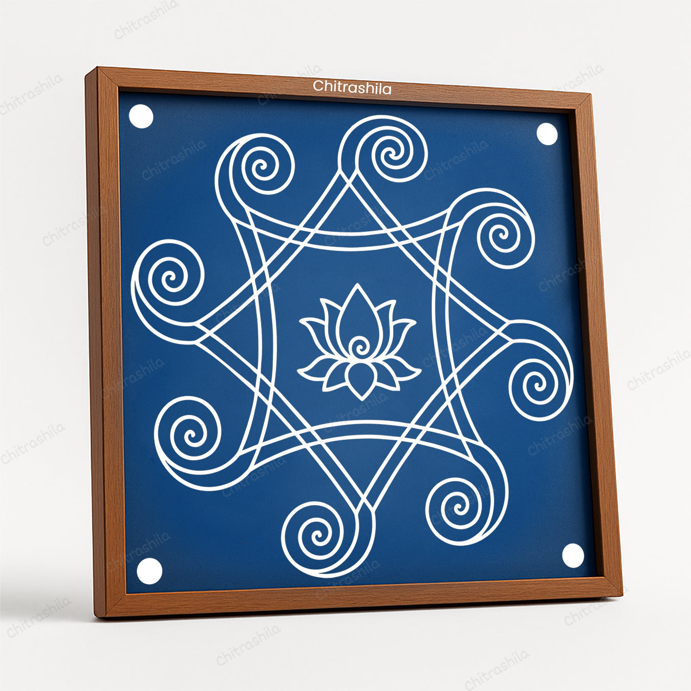 Iyengar Padi Kolam Wooden Rangoli Stencil 10x10 Inches (WS-77)