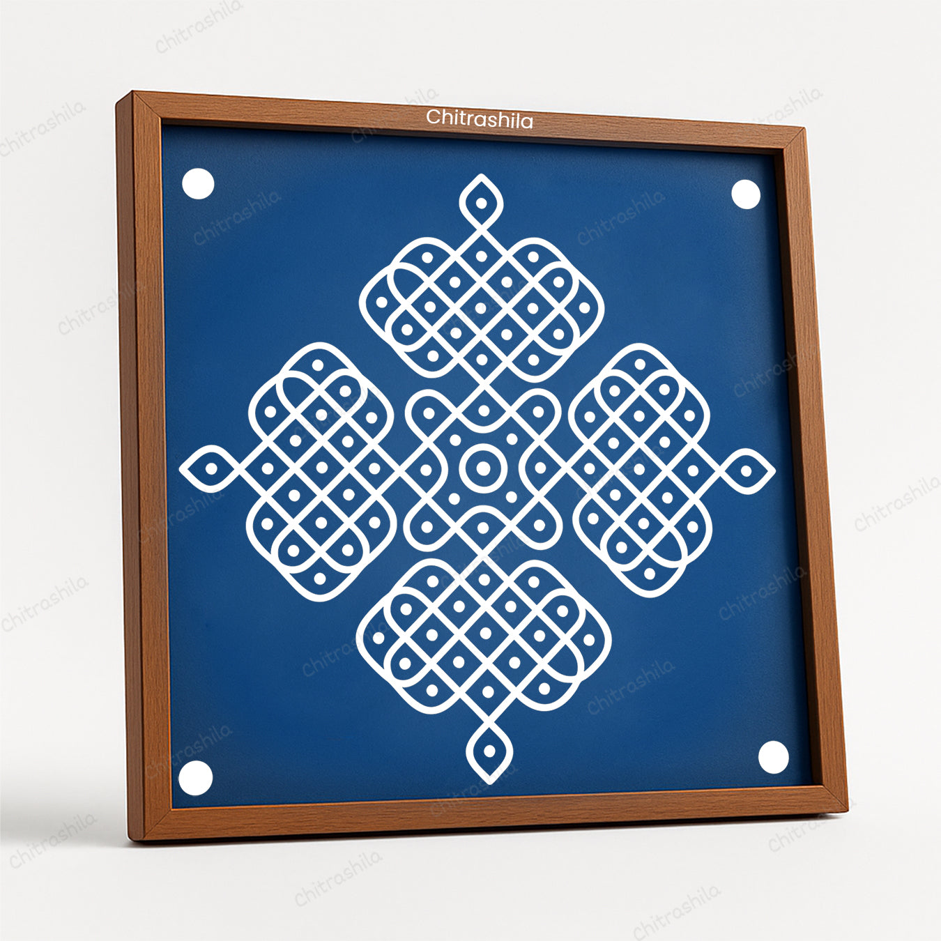 Kolam Dot Wooden Rangoli Stencil 10x10 Inches (WS-65)