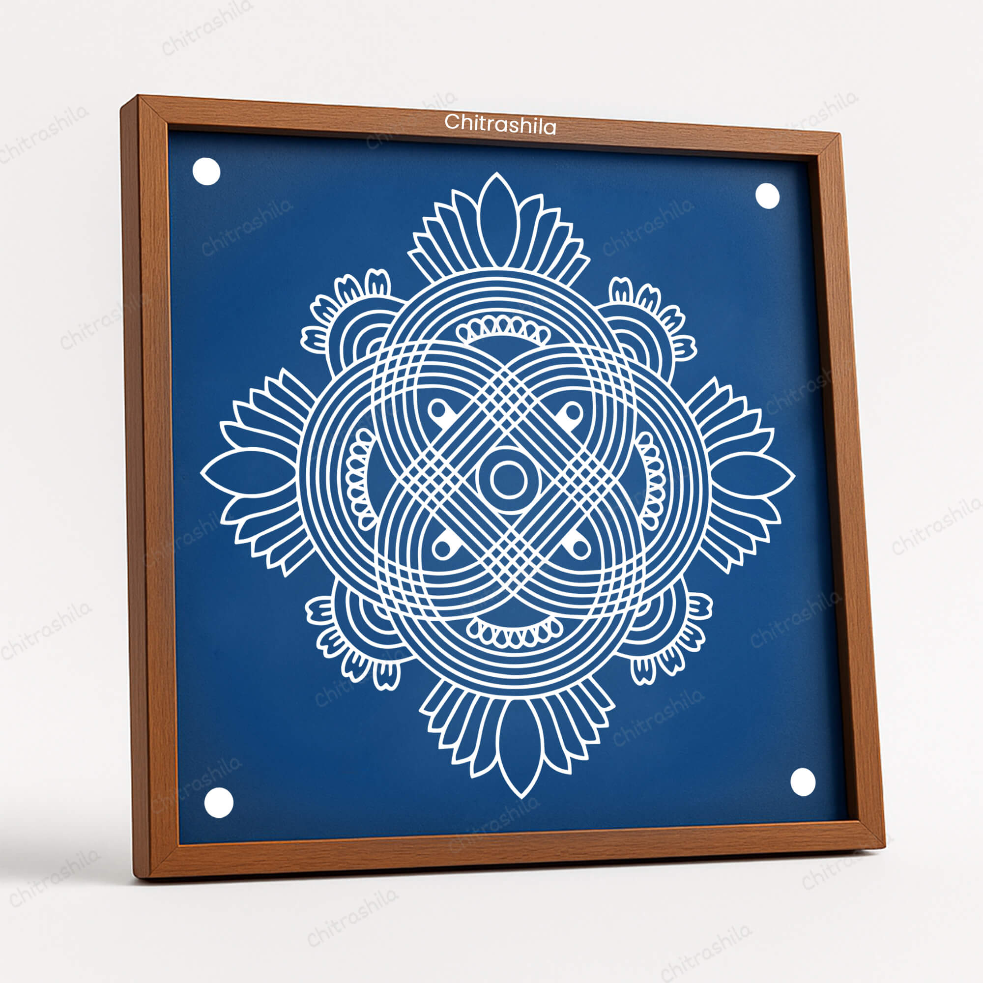 CHITRASHILA® Padi Kolam 2-Step Design Rangoli Stencil 10x10 Inches (WS‑21)