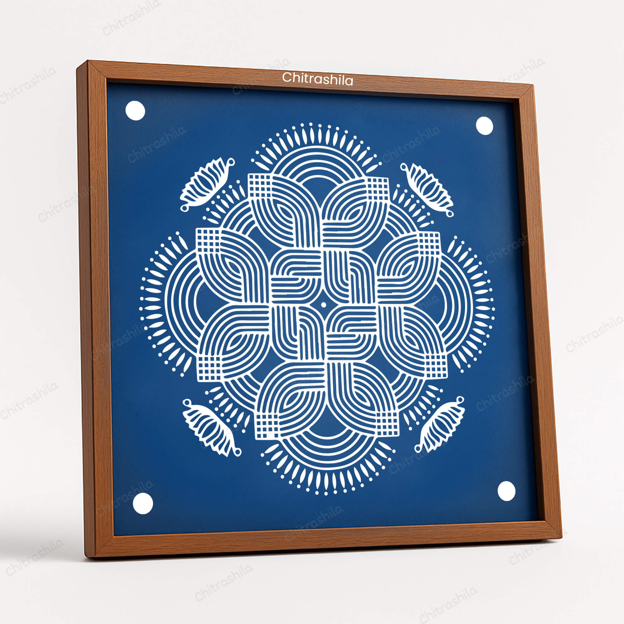 CHITRASHILA® Padi Kolam Classic Rangoli Stencil 10x10 Inches (WS‑19)