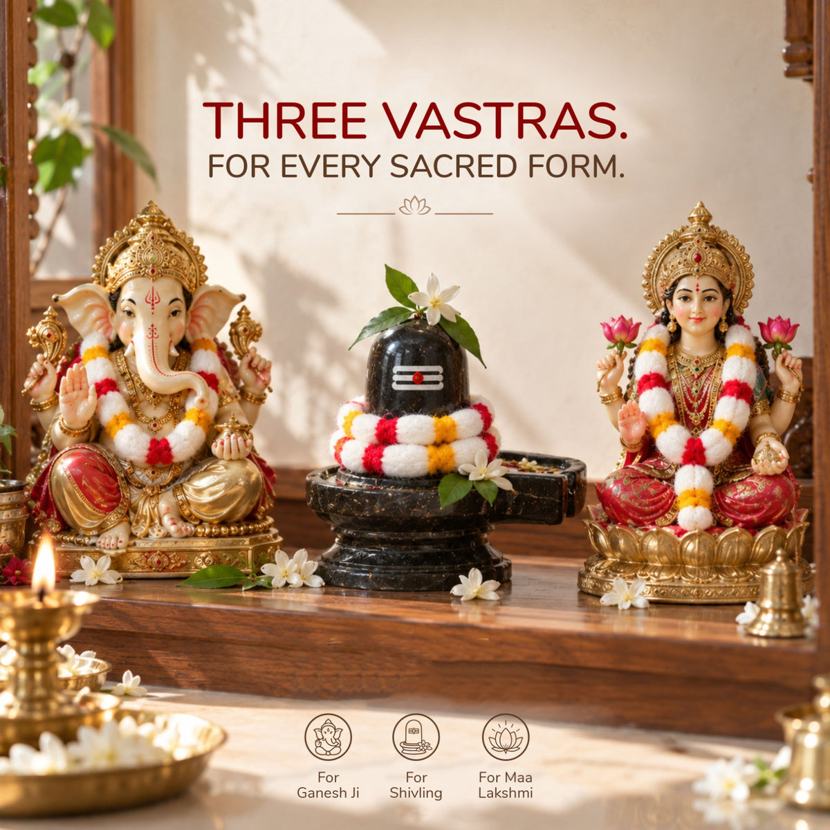 Cotton vastra for pooja — handmade sacred cloth for daily worship & havan