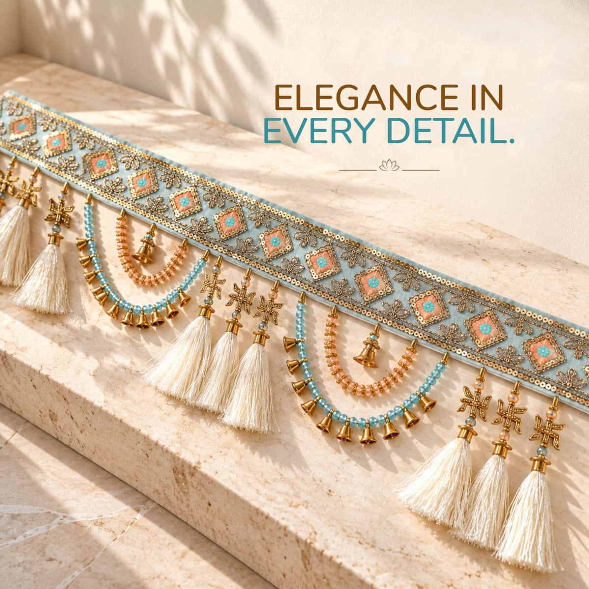 Handmade main door toran — perfect for housewarming