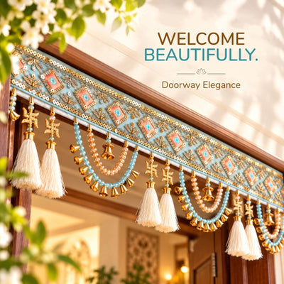 Classic Handwoven Toran — Elegant Festive Door Hanging (TR-02)