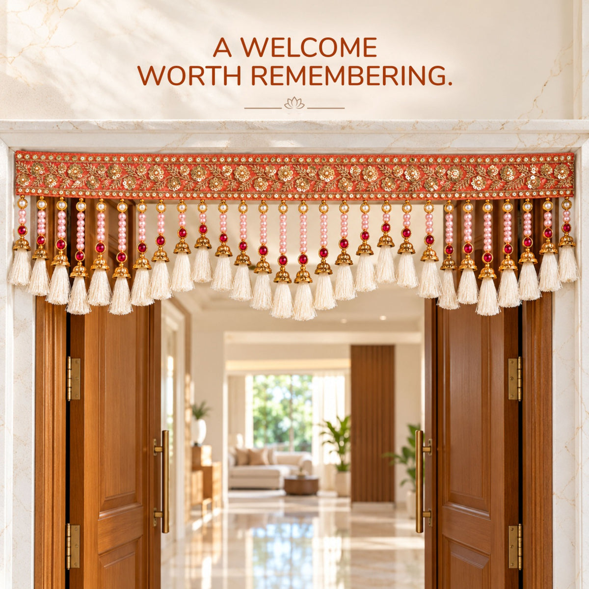 Handmade festive toran — 3 meter luxe door decor