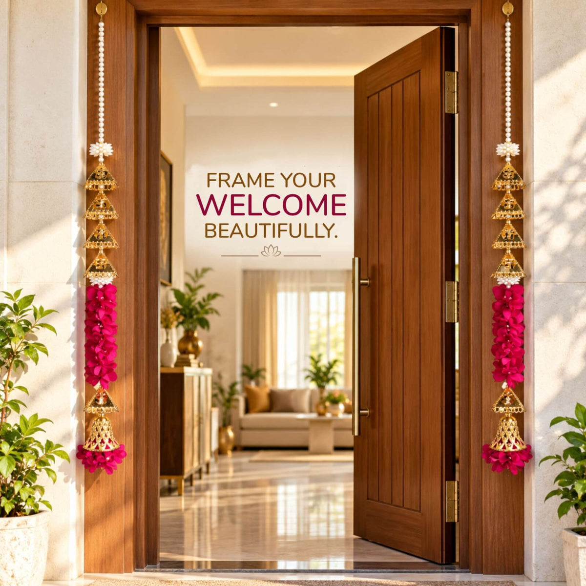 Handcrafted royal latkan — elegant festive wall hanging