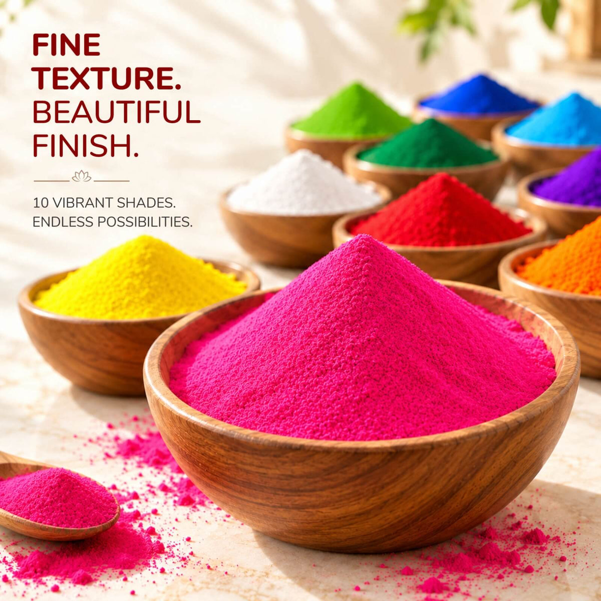 10 Colour Combo Pack - Premium Rangoli Powder for Diwali & Festive Rangoli