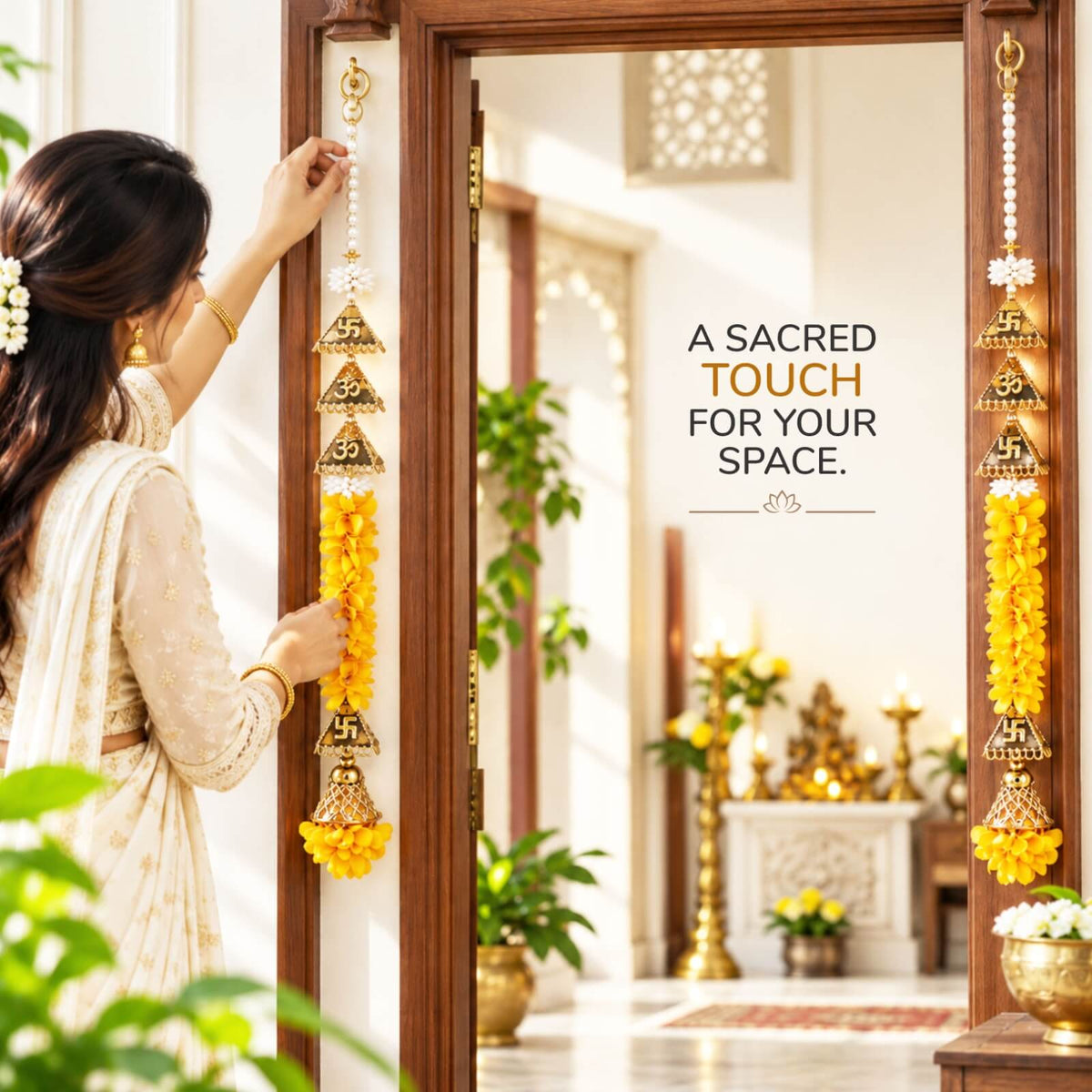 Handcrafted classic latkan — traditional festive wall hanging