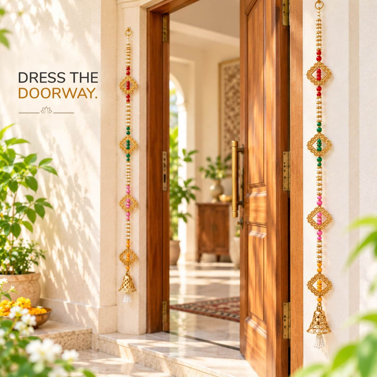 Handcrafted luxe latkan — elegant wall hanging for Indian homes