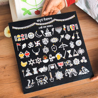 CHITRASHILA® Sampurna Chaitrangan with 50+ Shubh Chinh Granite Printed Rangoli (12*12 inch)
