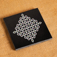 Neli Cross Kolam Granite Printed Rangoli | Permanent Rangoli Tile 6×6 Inch (R-03)
