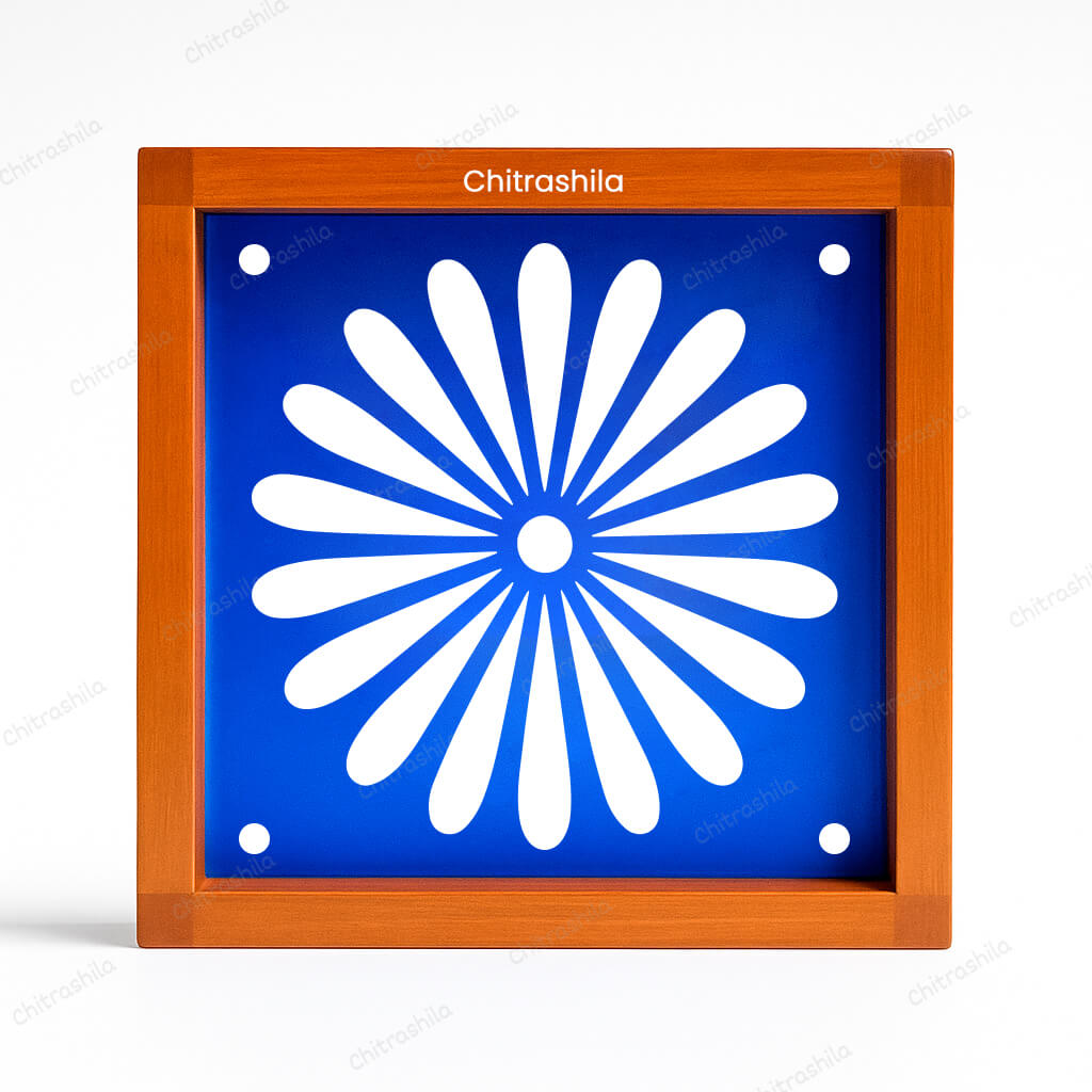 CHITRASHILA® Circular Flower Rangoli Stencil – 5x5 Inches (WA-38)