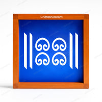 CHITRASHILA® Gaupadma Wooden Rangoli Stencil 5x5 inches (WA-01)