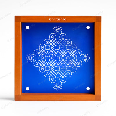 CHITRASHILA® Small Delicate Pattern Kolam Rangoli Stencil – 5x5 Inches (WA-40)