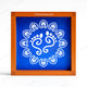 CHITRASHILA® Lakshmi charan paduka with Flower Design Wooden Rangoli Stencil 5x5 inches (WA-03)