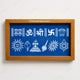 CHITRASHILA® Shree Tulsi Vrindavan Wooden Rangoli Stencil 9x5 Inches (WC-07)