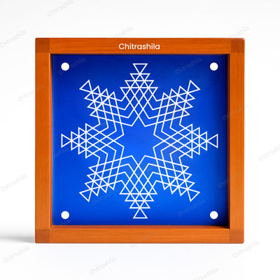 CHITRASHILA® Perfectly Symmetric Motif Rangoli Stencil – 5x5 Inches (WA-32)
