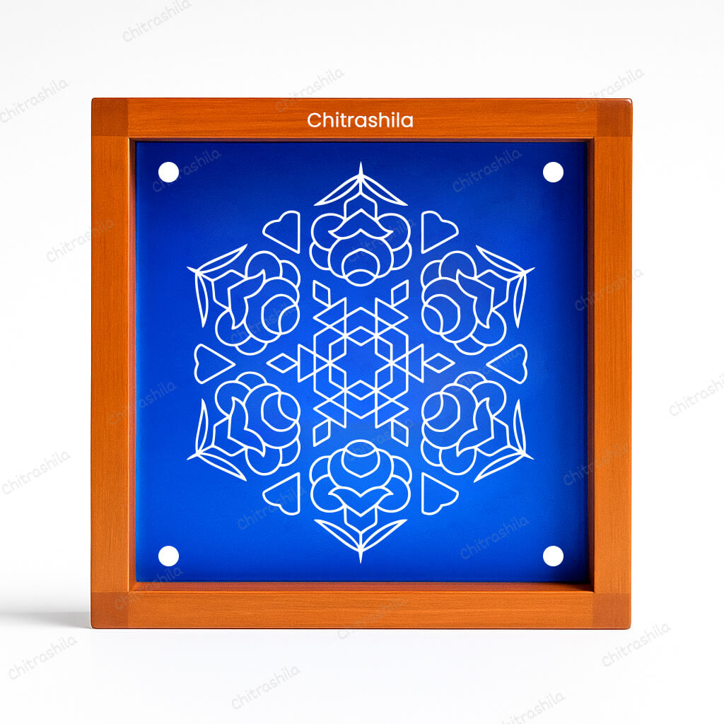 Floral Art rangoli stencil