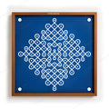 CHITRASHILA® Chatur Kolam Wooden Kolam Stencil | Reusable Rangoli Stencil 10×10 Inch (WS-59)