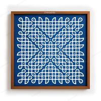 CHITRASHILA® Classic Kolam Wooden Rangoli Stencil | Reusable Rangoli Stencil 10×10 Inch (WS-58)