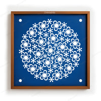 CHITRASHILA® Flower Bloom Wooden Stencil | Reusable Rangoli Stencil 10×10 Inch (WS-49)