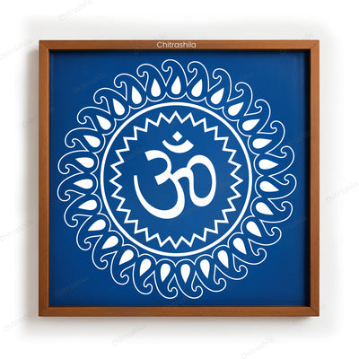 CHITRASHILA® Om Jyoti Wooden Rangoli Stencil | Reusable Rangoli Stencil 10×10 Inch (WS-44)
