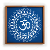 CHITRASHILA® Om Jyoti Wooden Rangoli Stencil | Reusable Rangoli Stencil 10×10 Inch (WS-44)