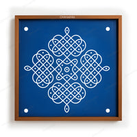 CHITRASHILA® Nitya Kolam Wooden Rangoli Stencil | Reusable Rangoli Stencil 10×10 Inch (WS-60)