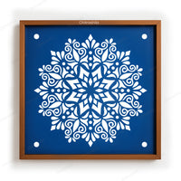CHITRASHILA® Floral Star Traditional Rangoli Stencil | Reusable Rangoli Stencil 10×10 Inch (WS-47)