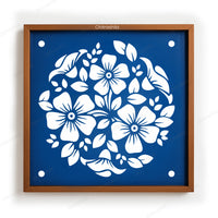 CHITRASHILA® Floral Garden Wooden Rangoli Stencil | Reusable Rangoli Stencil 10×10 Inch (WS-51)