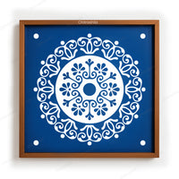 CHITRASHILA® Pushpa Mandala Rangoli Stencil | Reusable Rangoli Stencil 10×10 Inch (WS-46)