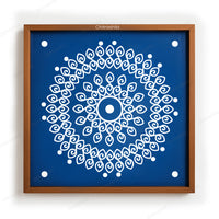 CHITRASHILA® Ananda Chakra Wooden Rangoli Stencil | Reusable Rangoli Stencil 10×10 Inch (WS-45)