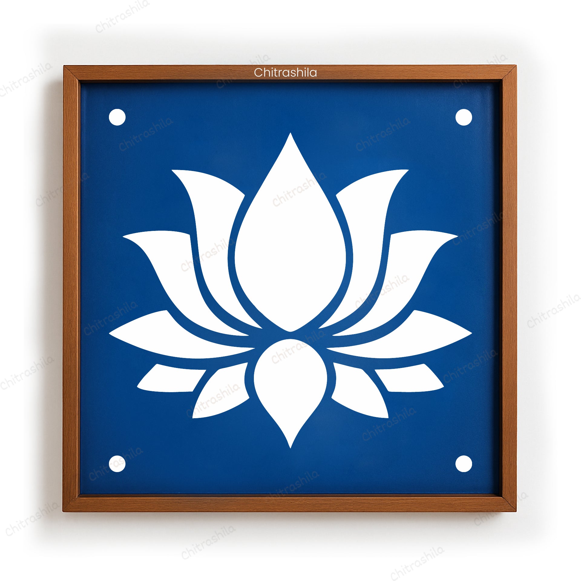 CHITRASHILA® Lotus Wooden Stencil | Reusable Rangoli Stencil 10×10 Inch (WS-61)