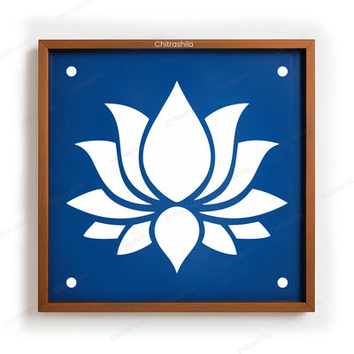CHITRASHILA® Lotus Wooden Stencil | Reusable Rangoli Stencil 10×10 Inch (WS-61)