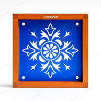 CHITRASHILA® Contemporary Small Print Rangoli Stencil – 5x5 Inches (WA‑29)